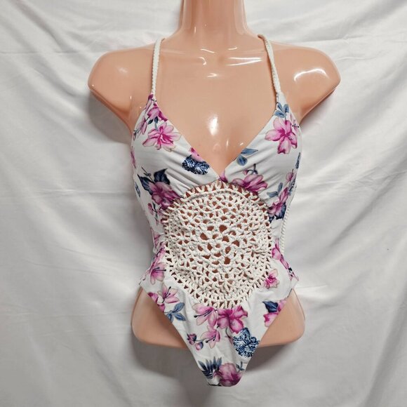 Frankies Bikinis Poppy One Piece Swimsuit Women Size M White - Picture 4 of 14